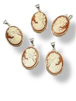 Pendant Mandile 1922 Woman Cammei  in Silver Conchiglia 2MCICM3 - 2MCICM3